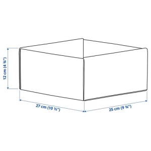 Коробка - IKEA KOMPLEMENT, 25x27x12 см, светло-серый КОМПЛИМЕНТ ИКЕА