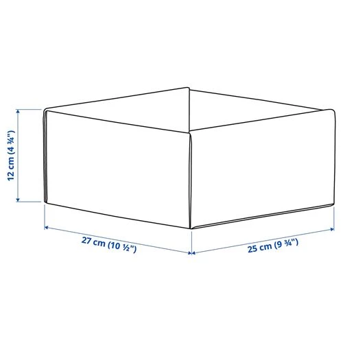 Коробка - IKEA KOMPLEMENT, 25x27x12 см, светло-серый КОМПЛИМЕНТ ИКЕА (изображение №7)