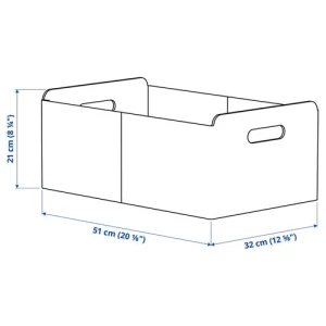 Коробка - IKEA BESTÅ/BESTA, 25x31x15 см, серый, Бесто ИКЕА