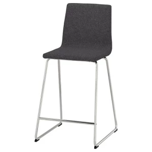 Барный стул - IKEA LILLÅNÄS/ЛИЛЛАНАС ИКЕА, 35х40х94 см, темно-серый
