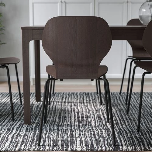 Стул - IKEA SIGTRYGG/SEFAST, 82х52х50 см, темно-коричневый/черный, ИКЕА (изображение №4)