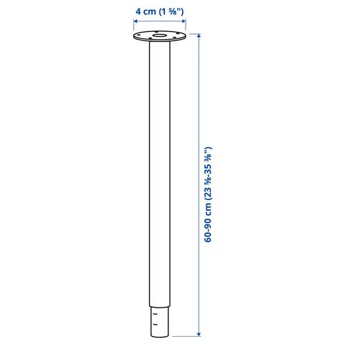 Письменный стол - IKEA ANFALLARE/OLOV, 140х65х63-93 см, бамбук/черный, АНФАЛЛАРЕ/ОЛОВ ИКЕА (изображение №5)