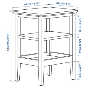 Стол на пьедестале - IKEA IDANÄS/IDANAS/ИДАНАС/ИДАНЭС ИКЕА, 46х36х63 см, чёрный