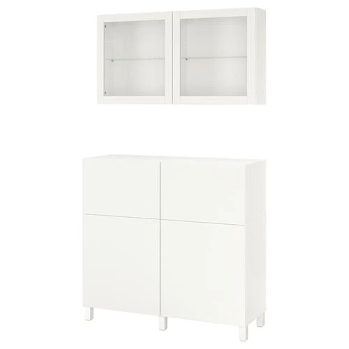 Комбинация для хранения - IKEA BESTÅ/BESTA/ Беста/Бесто ИКЕА, 120x42x213 см, белый, (изображение №1)