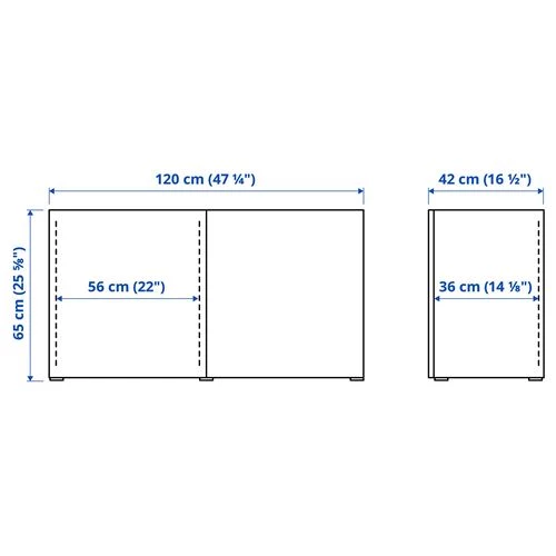 Комбинация для хранения - IKEA BESTÅ/BESTA/ Беста/Бесто ИКЕА, 120x42x65 см, белый, (изображение №5)