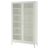 Шкаф состеклянными дверцами  - REGISSÖR IKEA/ РЕГИССОР ИКЕА, 118x203х38 см, белый/прозрачный