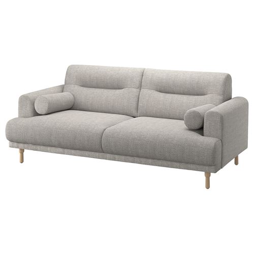 2-местный диван - IKEA LÅNGARYD/LANGARYD, 90x198см, серый/светло-серый, ЛОНГАРИД ИКЕА