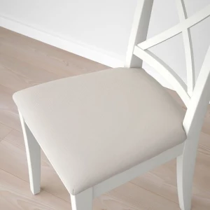 Мягкий деревянный стул - ИКЕА INGOLF, 40х91х53, белый, ИНГОЛЬФ ИКЕА
