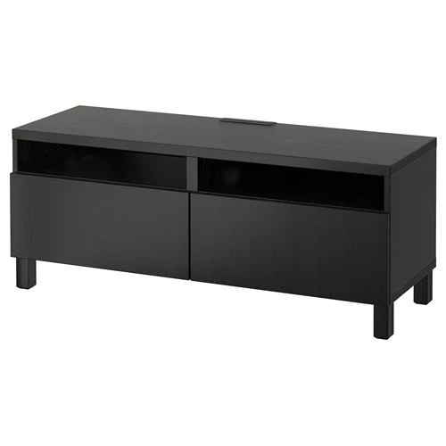 Тумба под ТВ - IKEA BESTÅ/BESTA, 120x42x48 см, черный, Бесто ИКЕА (изображение №1)