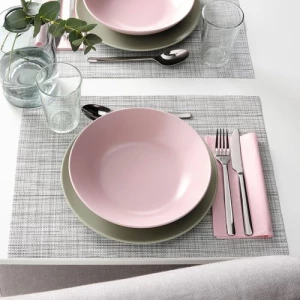 Набор глубоких тарелок - IKEA FARGKLAR/FÄRGKLAR, 23 см, матово-светло-розовая ФЭРГКЛАР ИКЕА