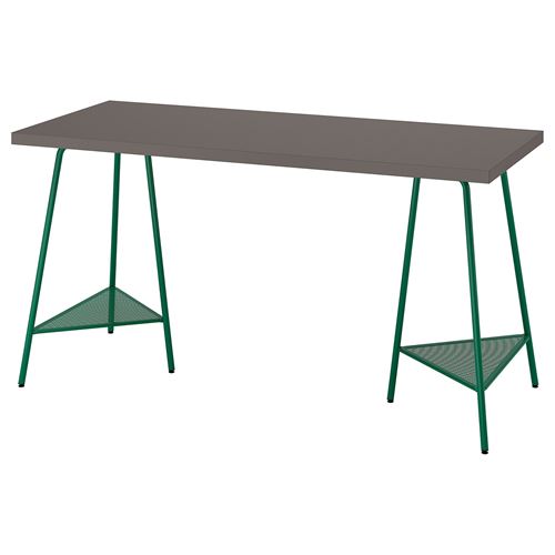 Письменный стол - IKEA LAGKAPTEN/TILLSLAG, 140х60 см, темно-серый/зеленый, ЛАГКАПТЕН/ТИЛЛЬСЛАГ ИКЕА