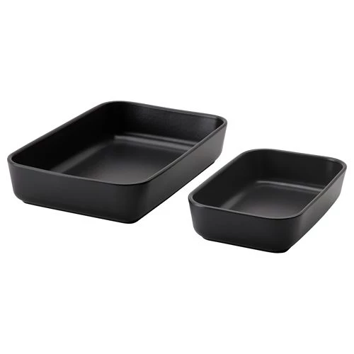 Форма/блюдо для запекания - IKEA LYCKAD, 2 предмета, темно-серый ЛИККАД ИКЕА (изображение №1)