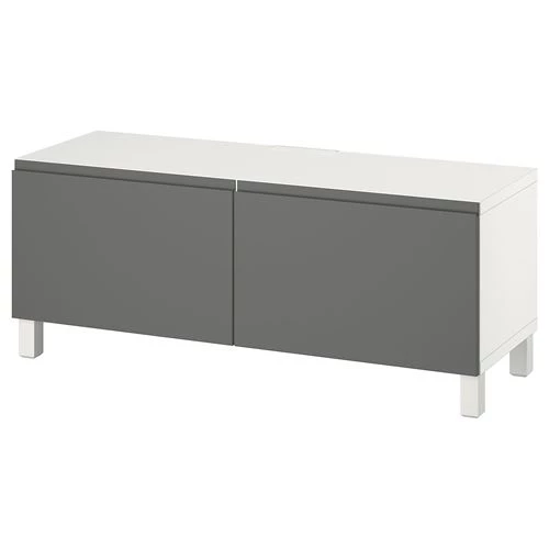 Тумба под ТВ - IKEA BESTÅ/BESTA, 120x42x48 см, серый, Бесто ИКЕА (изображение №1)