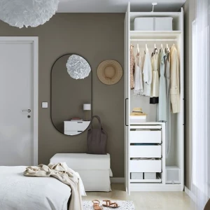 Гардероб- IKEA PAX/FORSAND / ПАКС/ ФОРСАНД ИКЕА, 75х60х236 см, белый