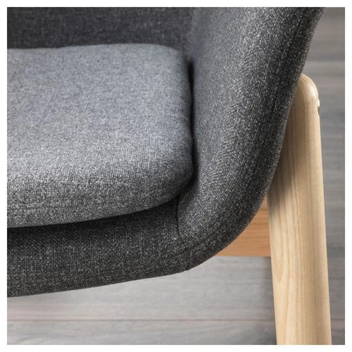 Классическое  кресло - VEDBO  IKEA/  ВЕДБО  ИКЕА, 108 см,  серый (изображение №4)
