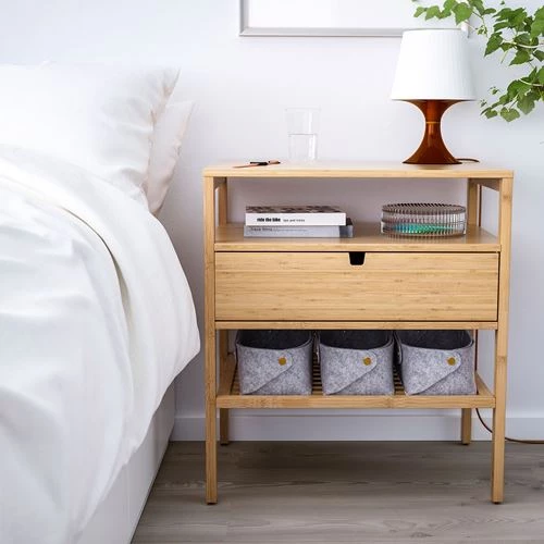 Тумба - IKEA NORDKISA/НОРДКИСА ИКЕА, 68х40х60 см, светло-коричневый (изображение №3)