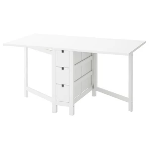 Раскладной кухонный стол - IKEA NORDEN, 152/89х80х74 см, белый, НОРДЕН ИКЕА