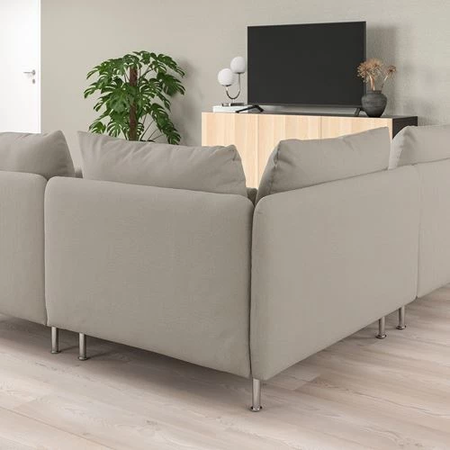 6-местный угловой диван - IKEA SÖDERHAMN/SODERHAMN, 99x291см, серый, СЕДЕРХАМН ИКЕА (изображение №3)