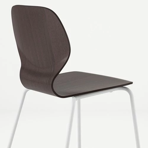 Стул - IKEA SIGTRYGG/SEFAST, 82х52х50 см, темно-коричневый/белый, ИКЕА (изображение №6)