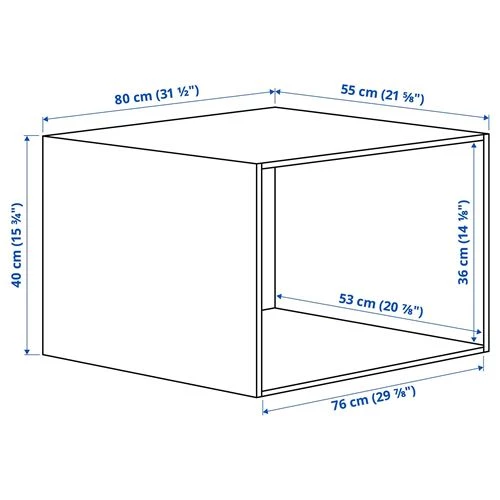 Каркас гардероба - PLATSA IKEA/ПЛАТСА ИКЕА, 40х55х80 см, белый (изображение №3)