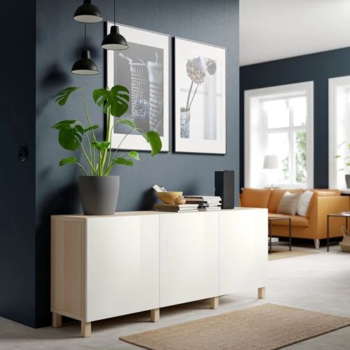 Комбинация для хранения - IKEA BESTÅ/BESTA/ БЕСТА/БЕСТО ИКЕА, 180x40x74 см, белый (изображение №6)