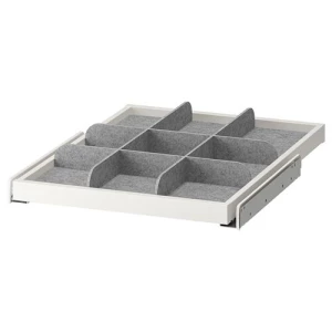 Выдвижная полка с разделителем - IKEA KOMPLEMENT, 50x58 см, белый КОМПЛИМЕНТ ИКЕА