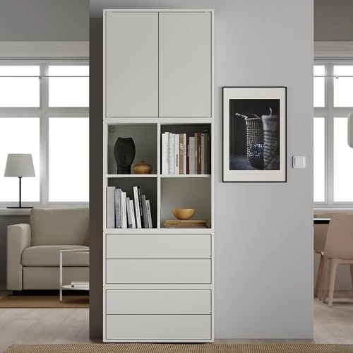 Комбинация для хранения - EKET IKEA/ ЭКЕТ ИКЕА, 70x35x212  см, белый (изображение №3)