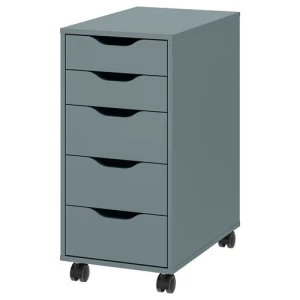 Тумба с ящиками на колесах - ALEX IKEA, серо-бирюзовый, 70х58х36см, АЛЕКС ИКЕА