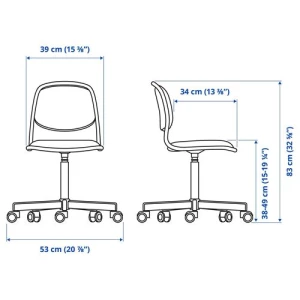 Кресло детское - IKEA ÖRFJÄLL/ORFJALL, 83х53 см, белый/розовый, ИКЕА