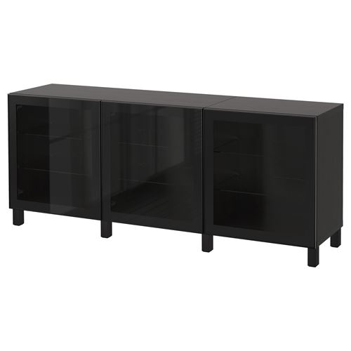 Комбинация для хранения - IKEA BESTÅ/BESTA/БЕСТА/БЕСТО ИКЕА, 180x42x74 см, черный