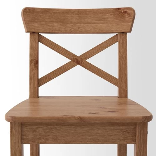 Барный стул - IKEA INGOLF/ИКЕА ИНГОЛЬФ, 39х45х102 см, морилка/антик (изображение №8)