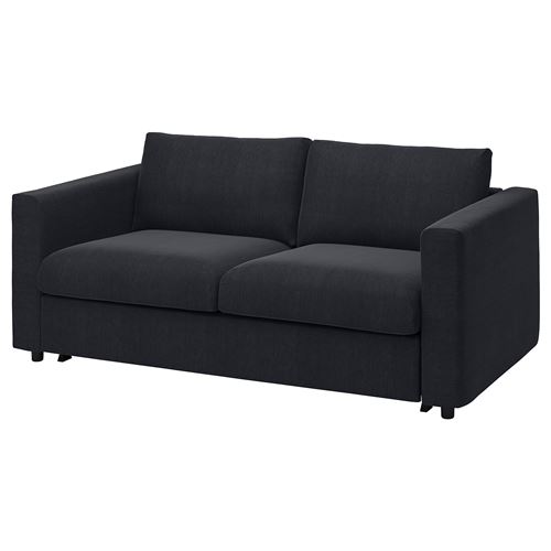 Диван-кровать 2-местный - IKEA VIMLE, 190х98х83 см, черный, ВИМЛЕ ИКЕА