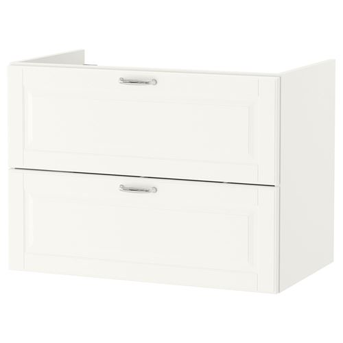 Шкаф для раковины с 2 ящиками - IKEA GODMORGON, 80x47x58 см, белый ГОДМОРГОН ИКЕА