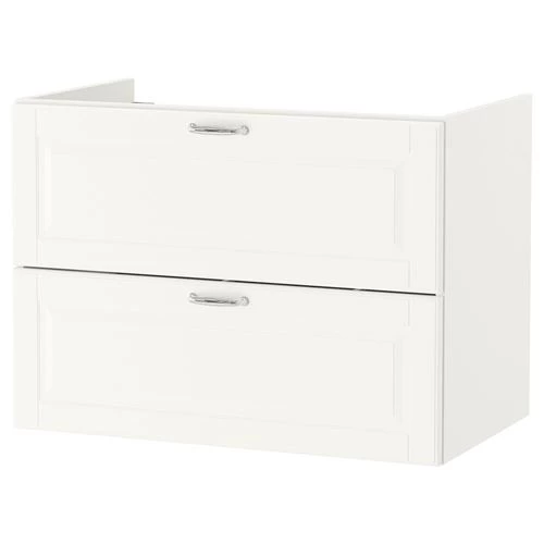 Шкаф для раковины с 2 ящиками - IKEA GODMORGON, 80x47x58 см, белый ГОДМОРГОН ИКЕА (изображение №1)