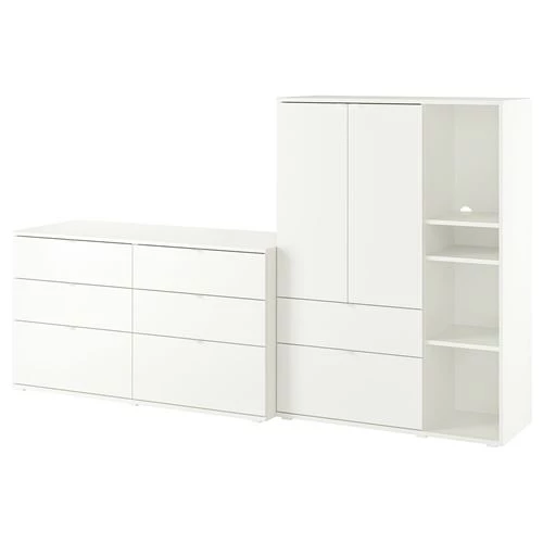 Комбинация для хранения - VIHALS IKEA/ ВИХАЛС ИКЕА, 245x47x140, белый (изображение №1)