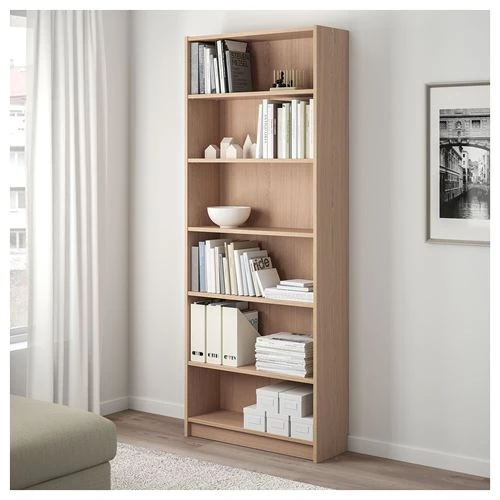 Открытый книжный шкаф - IKEA BESTÅ/BESTA, 28x80x202 см, светло-коричневый, БЕСТО ИКЕА (изображение №3)