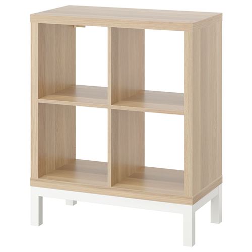 Стеллаж 4 ячейки - IKEA KALLAX, 77х77 см, под беленый дуб, КАЛЛАКС ИКЕА