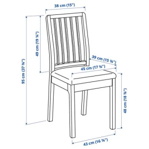 Стол и 4 стула - IKEA EKEDALEN/INGATORP, белый/серый, ЭКЕДАЛЕН/ИНГАТОРП ИКЕА