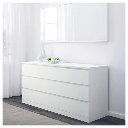 Комплект мебели д/спальни  - IKEA MALM/LURÖY/LUROY, 160х200см, белый, МАЛЬМ/ЛУРОЙ ИКЕА (изображение №7)