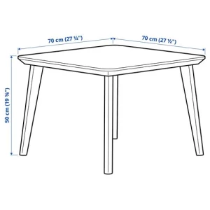 Журнальный стол - IKEA ИКЕА LISABO, 70x70х50 см, шпон ясеня