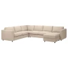 Диван-кровать угловой 4-местный - IKEA VIMLE, 349/249х98/164/241х83 см, бежевый, ВИМЛЕ ИКЕА