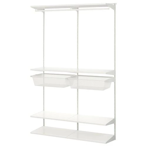 Стеллаж - BOAXEL IKEA/БОАКСЕЛЬ ИКЕА, 40х124х200 см, белый (изображение №1)