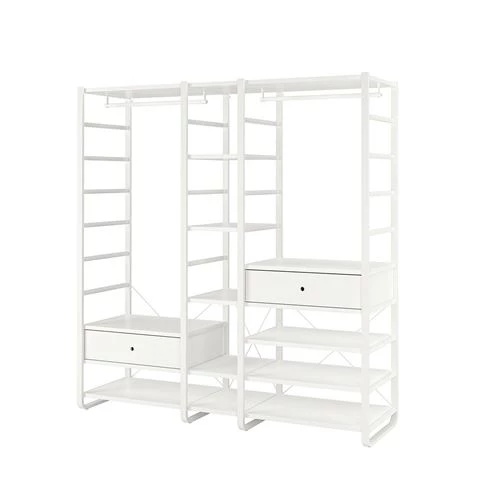 Открытый шкаф - IKEA ELVARLI/ЭЛВАРЛИ ИКЕА, 216х55х205 см, белый (изображение №1)