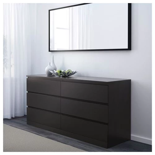 Комплект мебели д/спальни  - IKEA MALM/LUROY/LURÖY, 160х200см, черный, МАЛЬМ/ЛУРОЙ ИКЕА (изображение №7)