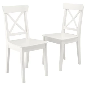 Набор 2 стула деревянные - IKEA INGOLF, 94х45х15 см, белый, ИНГОЛЬФ ИКЕА