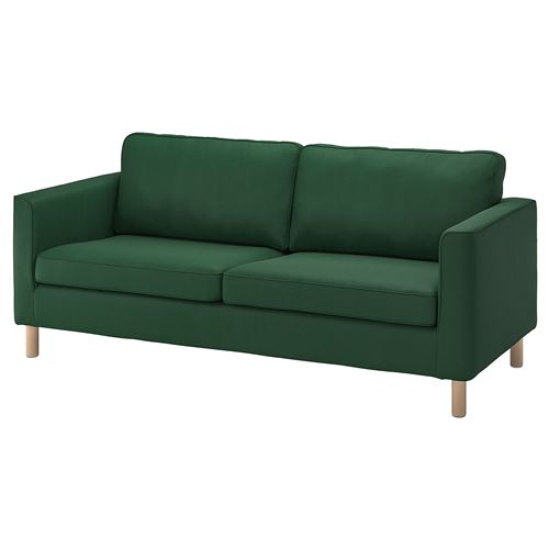 3-местный диван - IKEA PÄRUP/PARUP, 80x206см, зеленый, ПАРУП ИКЕА
