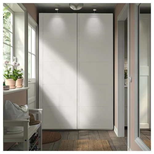 Шкаф-купе - IKEA PAX/BERGSBO/ ПАКС/БЕРГСБУ ИКЕА, 150x66x236 см, белый (изображение №4)