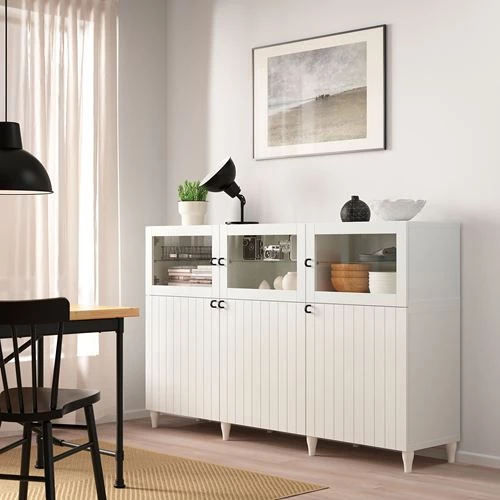 Комбинация для хранения - IKEA BESTÅ/BESTA/БЕСТА/БЕСТО ИКЕА, 180x42x112 см, белый (изображение №6)