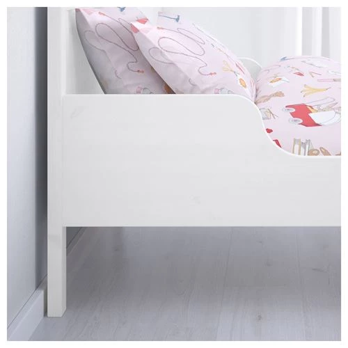 Кровать одноярусная - IKEA SUNDVIK/LURÖY, 80x200 см, белый, ИКЕА (изображение №9)