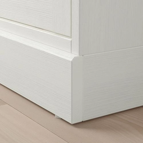 Шкаф-витрина с цоколем - IKEA HAVSTA, 121x37x134 см, белый ХАВСТА ИКЕА (изображение №7)
